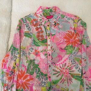 Lilly Pulitzer long sleeved 100% cotton shirt
